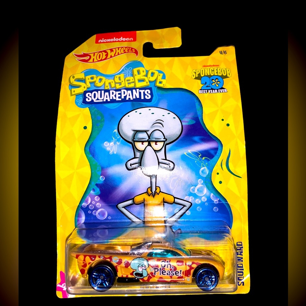 - New 2019 20th Anniversary Sponge Bob Squidward “Oh Please” Hot Wheels Car